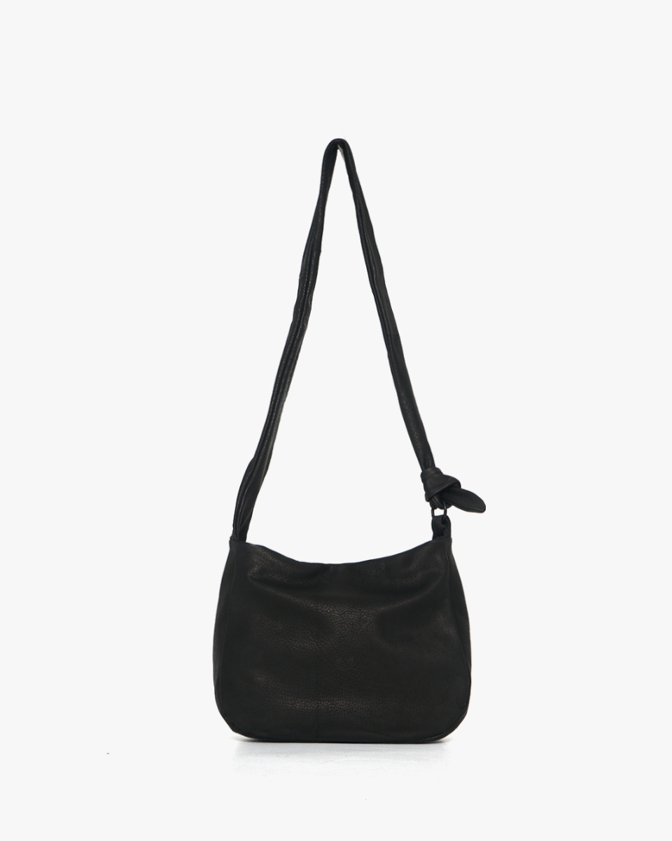 鹿革（ディアレザー） サッシュバッグ ブラック 日本製