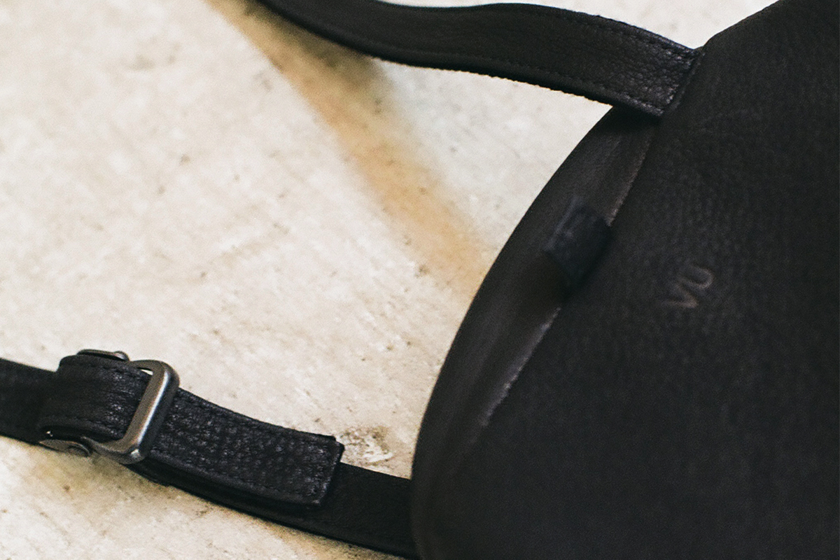 VU product deer leather bag detail minimal strap Japan