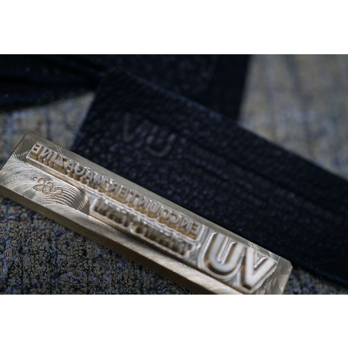 VU camera bag collaboration leather stamp detail ENCOUNTER MAGAZINE Yasui