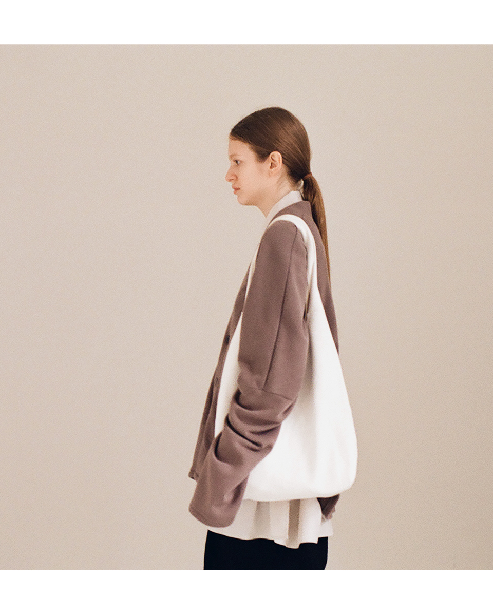 Deer Leather Packable Tote white B23｜ディアレザー（鹿革